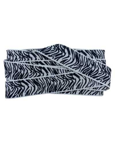 50 Cm Passementerie Ruban Élastique Animalier Tigre Lurex Haut 4 Cm