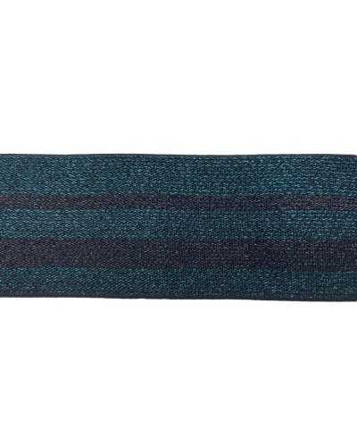 50 cm elastischer Federbesatz, gestreift, Lurex, grün-bronzefarben, Höhe 5 cm