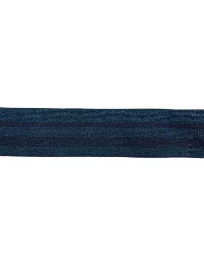 50 Cm Elastique Ressort Galon Rayé Lurex Vert Bronze Haut 5 Cm