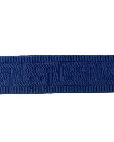 50 cm elastische Besätze, griechischer Frühling, gearbeitet, blau, 4 cm hoch