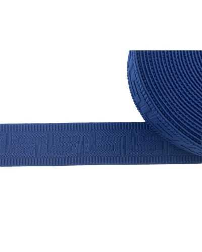 50 cm elastische Besätze, griechischer Frühling, gearbeitet, blau, 4 cm hoch