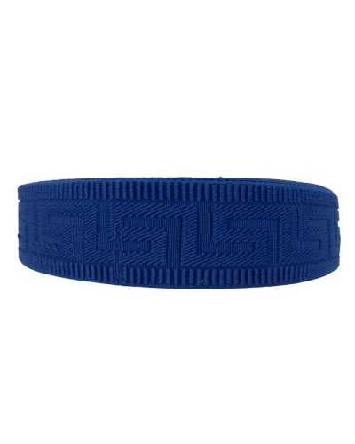 50 Cm Passamaneria Elastico Molla Greca Lavorata Blu Alto 4 Cm