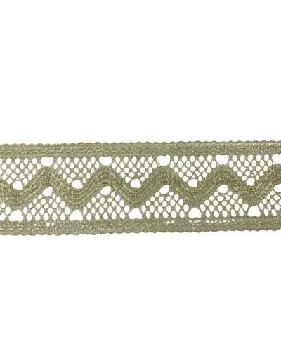 50 cm Verzierungen, Spitzentrennwand, Lurex-Häkelmodell, Bandband, 4 cm hoch