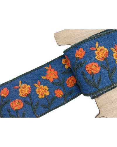 15 Cm Passementerie Ruban Jeans Tissu Broderie Sangallo Coton Haut 8,5 Cm