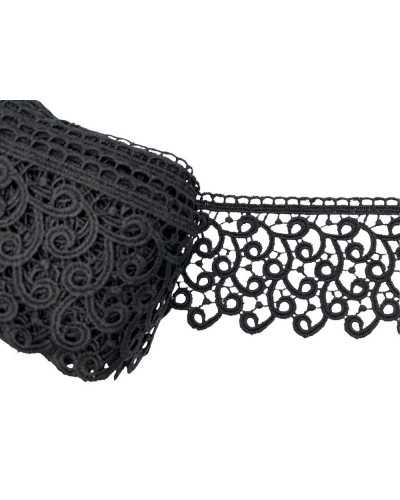 Macramé Lace Trimmings Scalloped Swirl Embroidery 7.5 Cm High