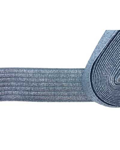 50 Cm Pasamanería Lurex Cinta Elástica Raya Brillante 6 Cm Alto
