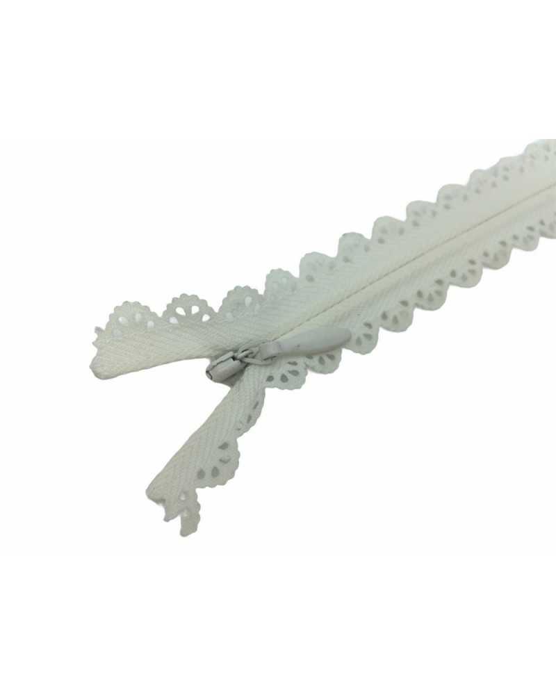 Zip Closure Zip Chain 3 Invisible Sangallo Lace Cotton Tape 22 Cm