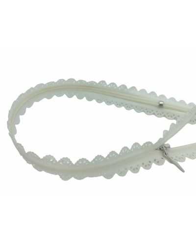 Fermeture Zip Chaine Zip 3 Invisible Sangallo Dentelle Ruban Coton 40 Cm