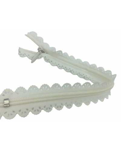 Zip Closure Zip Chain 3 Invisible Sangallo Lace Cotton Tape 40 Cm