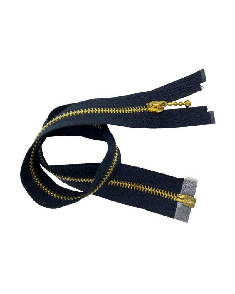 Cremallera Cierre Cremallera Cadena Negra 5 Túnicas Divisibles Metal Dorado Chaquetas Cm 43