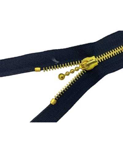Zip Closure Zip Black Chain 5 Gold Metal Divisible Tunics Jackets Cm 43