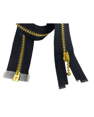 Zip Closure Zip Black Chain 5 Gold Metal Divisible Tunics Jackets Cm 43