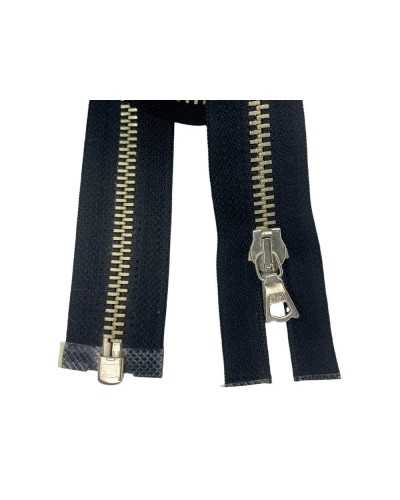 Fermeture Zip Zip Divisible Chaîne Noire 6 Métal Argenté 65 Cm