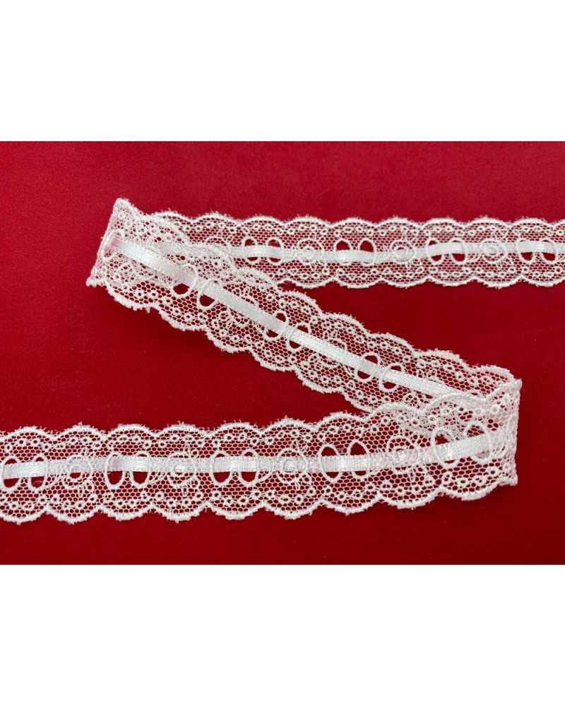 Pasamanería Tul Bordado Passanastro Encaje Alto 25 Mm
