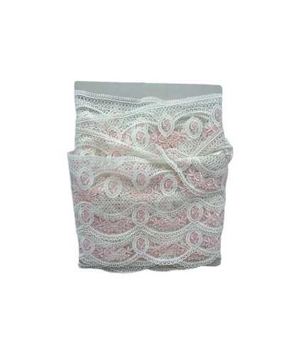 50 Cm Trimmings Lace Scalloped Lace Tulle Milk White Pink Embroidery 13 Cm High