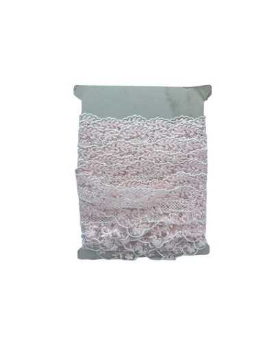 Trimmings Scalloped Lace White Tulle Lace Pink Embroidery High Cm 9