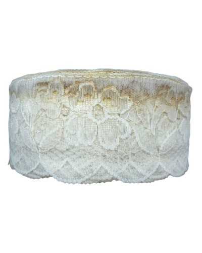 5 Meters Semi-rigid Handmade Lace Decoration Maltinto Milk White High 7 Cm