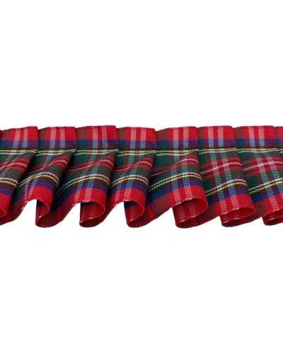 Passamaneria Nastro Plissè Scozzese Tartan Alto 40 Mm