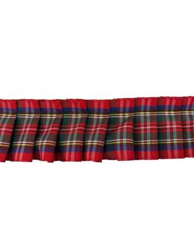 Passamaneria Nastro Plissè Scozzese Tartan Alto 40 Mm