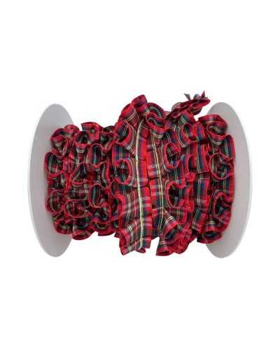 Passamaneria Nastro Plissè Scozzese Tartan Alto 2 Cm