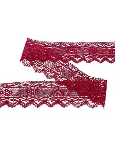 Makramee-Baumwoll-Spitzenbesatz, gewelltes Spitzenspulenmodell, 4 cm hoch