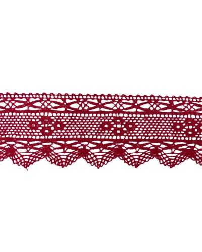 Makramee-Baumwoll-Spitzenbesatz, gewelltes Spitzenspulenmodell, 4 cm hoch