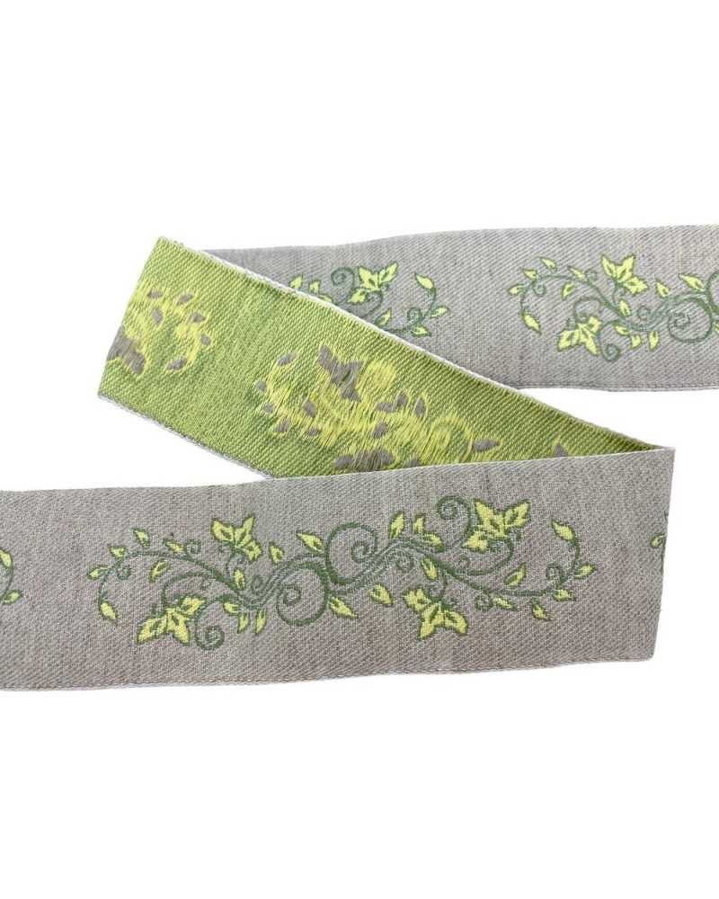 Trimmings Ribbon Tyrolean Gallon Raw Fabric Base Clover Branch Embroidery 5 Cm High