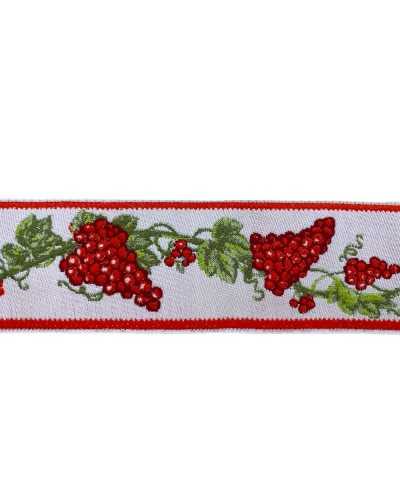 Trimmings Ribbon Tyrolean Gallon Embroidered Grape Bunches 45 Mm High