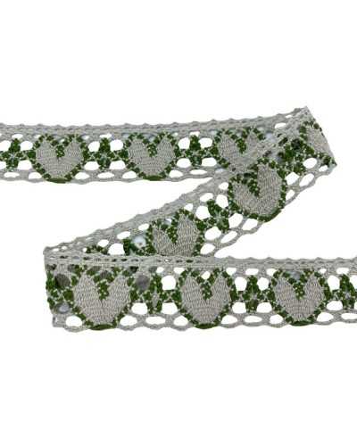 Garnituren Spitze Shabby Baumwollspitze Herz 2,5 cm hoch