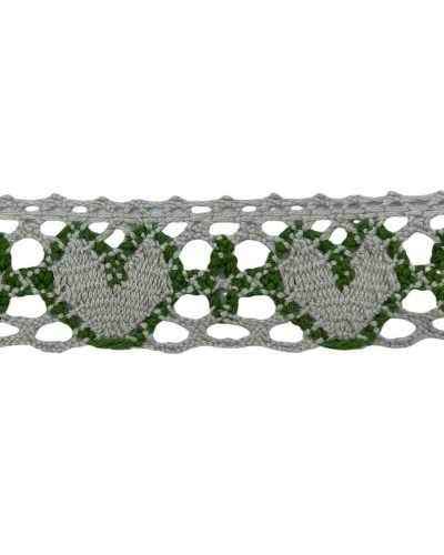 Garnituren Spitze Shabby Baumwollspitze Herz 2,5 cm hoch