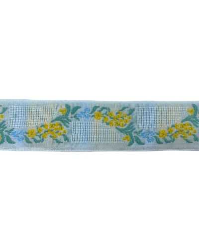 Trimmings Tyrolean Ribbon Embroidery Small Flowers Leaves 3 Cm High