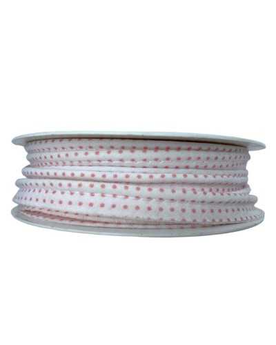 Trimmings Cotton Profile Printed Polka Dots White Background 1 Cm High