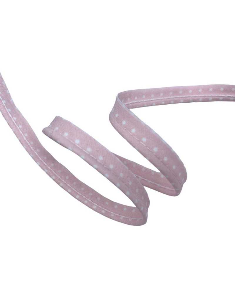 Passementerie Coton Imprimé Profil Pois Blancs Haut 1 Cm
