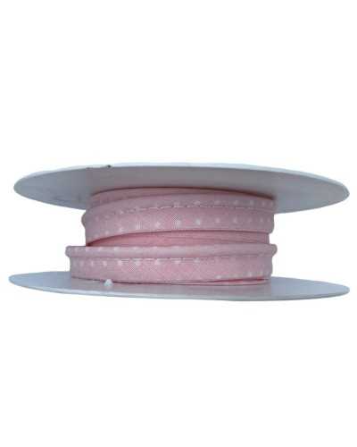 Passementerie Coton Imprimé Profil Pois Blancs Haut 1 Cm
