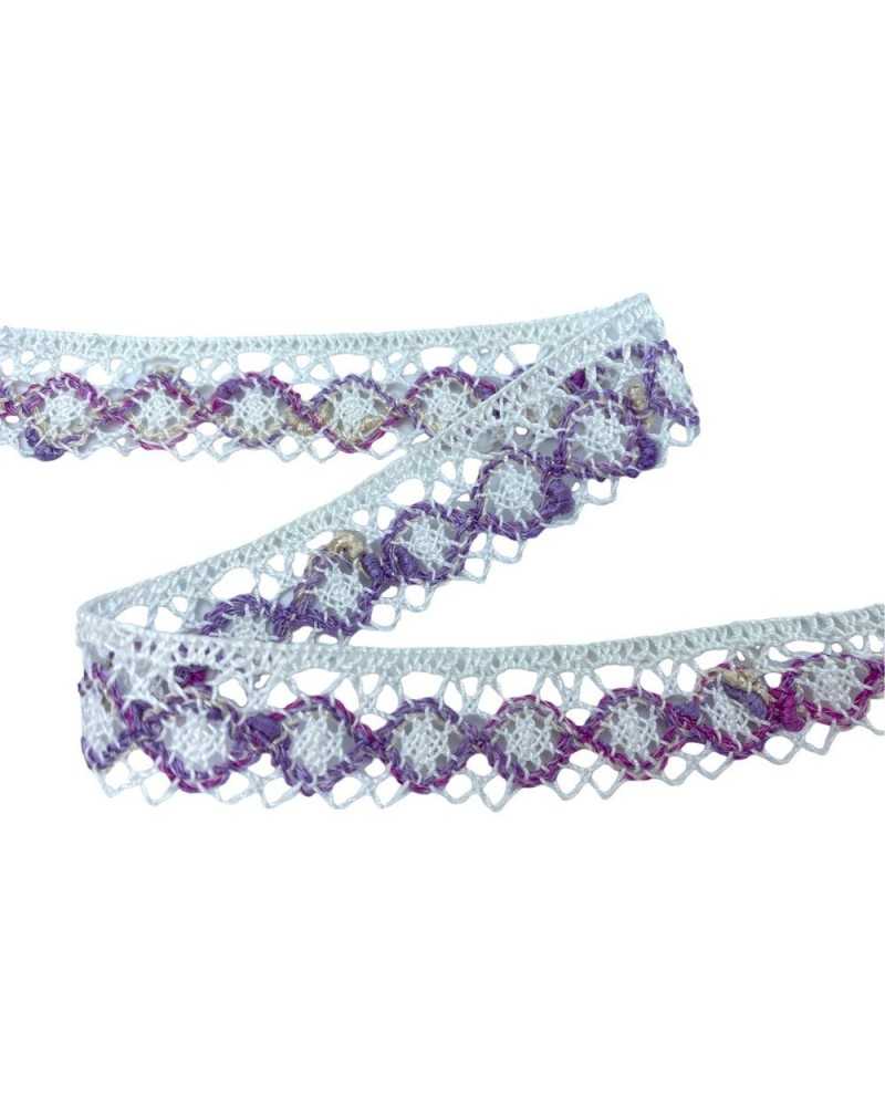Trimmings Bobbin Lace Shabby Cotton Linen Multicolor Tip High 2 Cm