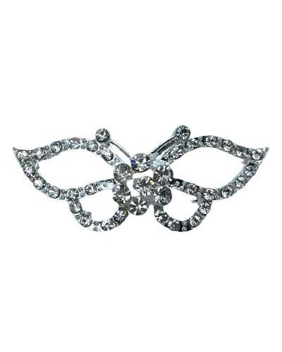 Hook alamaro silver jacket rhinestone butterfly 5x2 cm