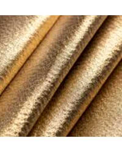 Foliengewebe Lamè Crespato Lurex Silber und Hohe Gold 150 cm