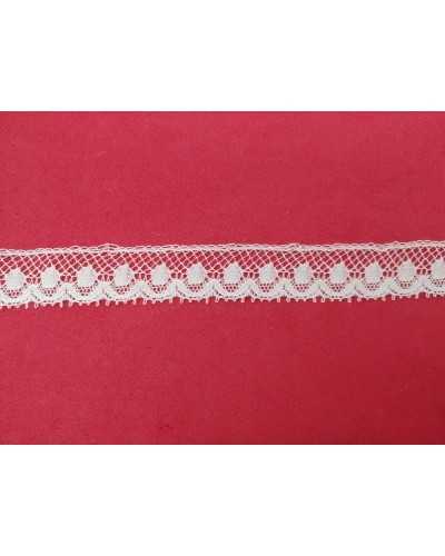 Dentelle Dentelle Brodée Valencienne Pois Pur Coton Haute 13 Mm