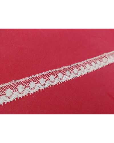 Dentelle Dentelle Brodée Valencienne Pois Pur Coton Haute 13 Mm