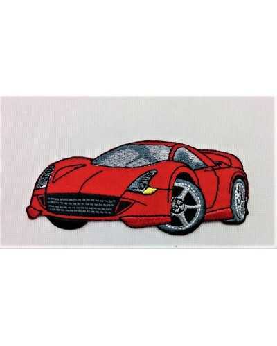 Iron-On Application Embroidered Patch Marbet Cars Ferrari Rossa 95x40 Mm
