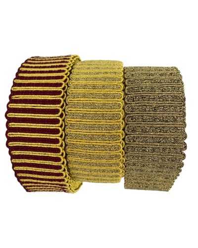 Trasing trays Traszzo border wide lurex gold wire worked tall 4 cm