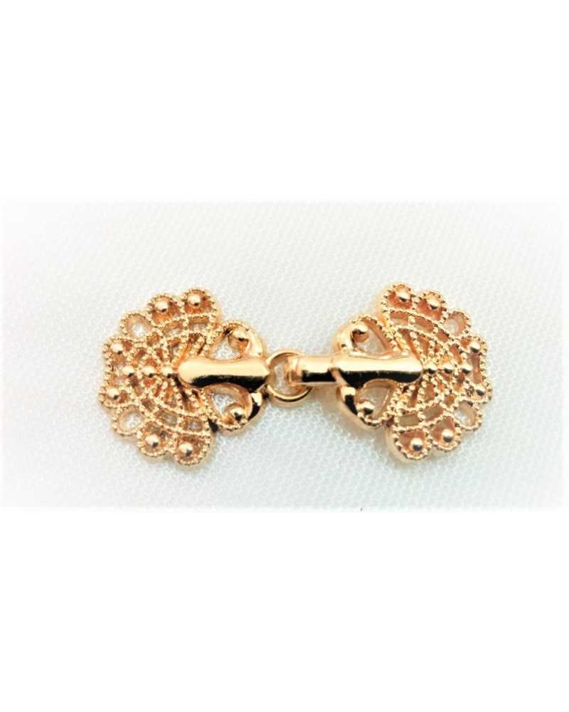 Gancho de metal embutido para chaqueta redonda 40x20 mm