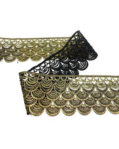 50cm dentelle dentelle dentelle macrame noir macrame or doux 8cm élevé