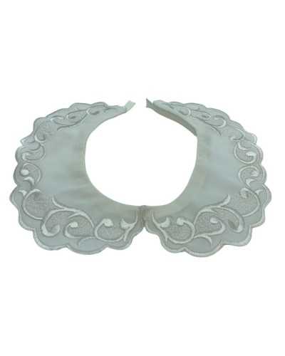Application Collier marqué Femme Georgette Broderie Doodle ECRù