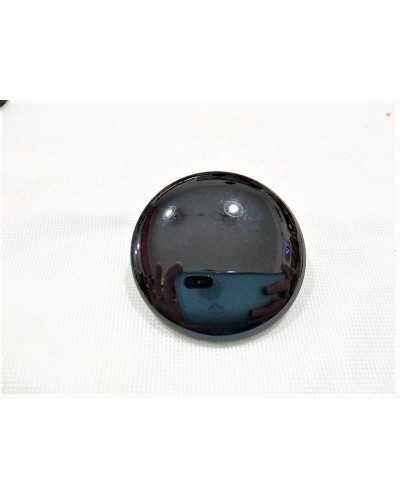 Bouton Rond Résine Brillante Demi Perle Taille 60 - Mm 38