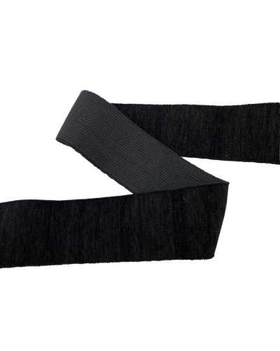 50 cm Trimmfänge Elastische Band Samt Black Chenille hoch 6 cm