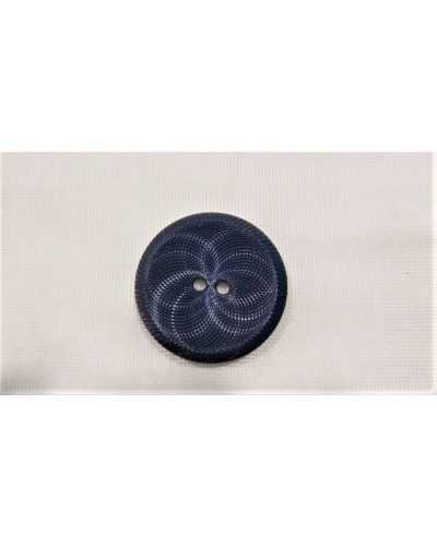 Bouton résine ronds moletés deux trous taille 44 28x28 mm