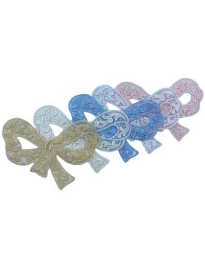 Aplicación de costura Bordado de arco de tul Bordado Algodón de algodón puro cm 6,5 x 8