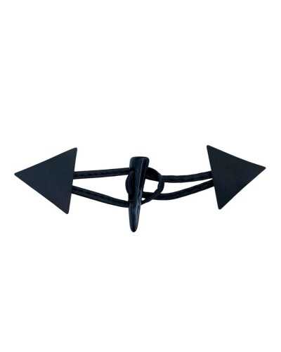 Alamaro imitation leather horn resin black triangle size 16x4.2 cm