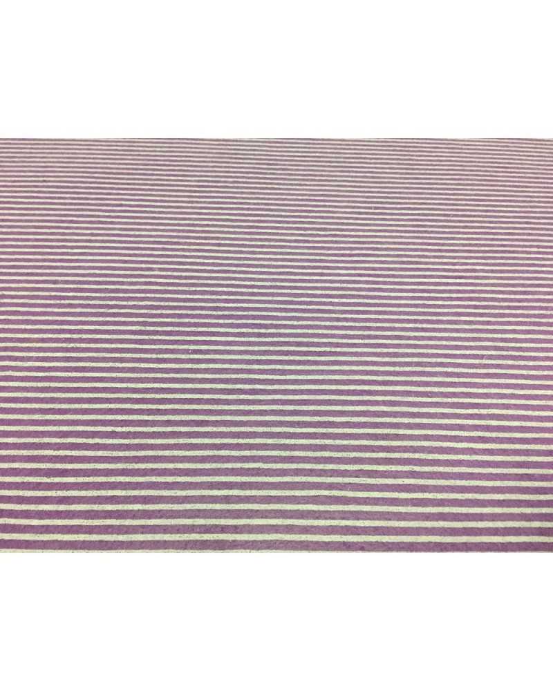 Panneau en tôle de feutre 45x45 cm hauteur 3 mm. rayures double face et pois
